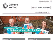 Tablet Screenshot of grimme-institut.de
